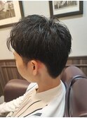 ツーブロックショート