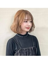 モリグリーン(MORI GREEN) ◆小顔ハイトーンボブ【デザインカラー/ミルクティーベージュ】