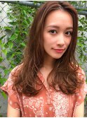 センターパート＿パーマスタイル