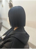 青森 八戸 切りっぱなしボブ×縮毛矯正 10代 20代 30代
