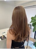 ブリーチしないハイトーンベージュレイヤーヘア【RISA】