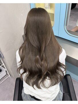 ノー バイ イオエ 西梅田(no. by ioe) ブリーチなしカラー/髪質改善/ミルクティーベージュ/小顔ヘア