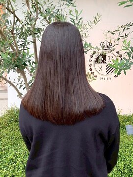 リリー(Rilie) セミロング/透明感カラー/艶髪/艶感/マロンブラウン