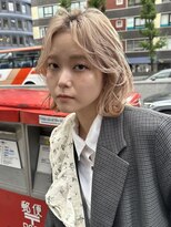 ブレンドバイハピネス(Blend by happiness) 外ハネボブ丸みボブショートボブ髪質改善ベージュグレージュ