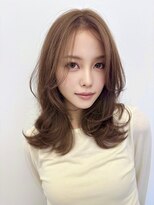 ルージュシー 堀江(RU10C)&nbsp;レイヤーカット/ブリーチなしダブルカラー/ベージュ【AI未使用】