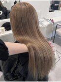 ブリーチで作る艶ミルクティーカラー