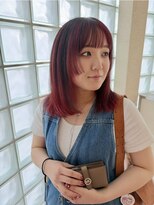 ビビディ バビディ ブー 河原町三条店(Bibbidi.bobbidi.boo) アンブレラカラーレッドヘアミディアム