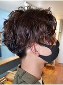 【hair resort MAHANA平岩】センターパート×ランダムパーマ