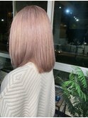 ▲ダブルブリーチで、ハイ透明感ピンクシルバー▲