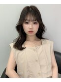 チョコレートカラー/天神韓国ヘア/顔周りカット