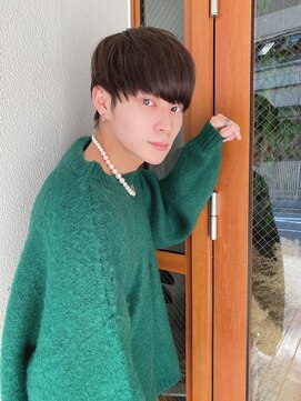 ルービックセカンド 和歌山(Rubik's 2nd) シンプル黒髪くせ毛風パーマ/ツーブロックマッシュショート