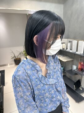 レア 渋谷(Le'a) イヤリングカラー/青みラベンダー/ボブ