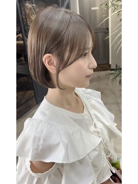 ジュノヘアーアンドアイラッシュ あざみ野(juno hair&eyelash) グレージュボブ