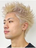 ホワイトパンクショート[新宿駅/韓国マッシュ/ベリーショート]