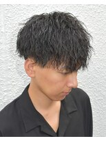 フリーク バーバーショップ 都島店(FREAK BARBER SHOP) 黒髪王道モテマッシュ縦落ちツイストスパイラルパーマ