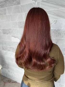 ジル アンク(Jill ankh) 《Jillankh 姫路駅前》ピンクブラウン　髪質改善カラー　ロング