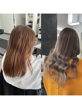 ガルボヘアー 桟橋店(garbo hair) プルシールエクステ高知美容院ハイトーンベージュ