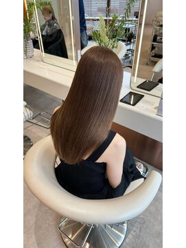 ハバナ 天神(HAVANA) ケアブリーチなしダブルカラー/髪質改善ストレート/オリーブ