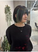 インナーグリーン/フェイスフレーミング/インナーカラー/