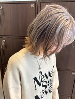 アース 豊橋店(HAIR&MAKE EARTH)&nbsp;ブリーチ＋透明感カラー＋前処理Tr