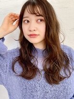 シヨン(ciyon.)&nbsp;【大分市】透け感ブラウン×ゆるウェーブロング