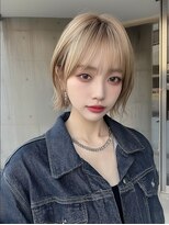 ヴェイン 渋谷(vain)&nbsp;ボブ レイヤー 顔周りレイヤー 小顔カット ハイトーンカラー