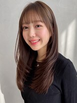 アグノス 青山(Agnos) 大人可愛いくびれヘアうるツヤシースルーバング薄めバング