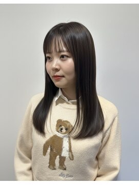 ヘアースタジオ ゼン カロン(Hair studio Zen kalon) 脱白髪染め×ダークブラウン×顔周りカット20代30代40代50代