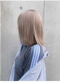 くびレイヤーエモージュ前髪モテベージュレイヤーミディ/吉祥寺