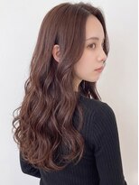アンジュール(UNJOUR.)&nbsp;髪質改善×巻き髪×ブラウン×涼しげな夏カラー