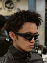 ビンゴ(BINGO) 2493黒髪アッシュ刈り上げアップバングツイストスパイラル