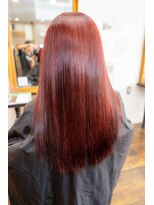 ヘアーメイク ダンス(hair make DANCE)&nbsp;黒染め履歴からダークレッド ブリーチカラー