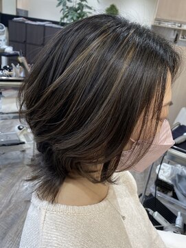 庵 ヘアー(hair) ハイライトウルフ