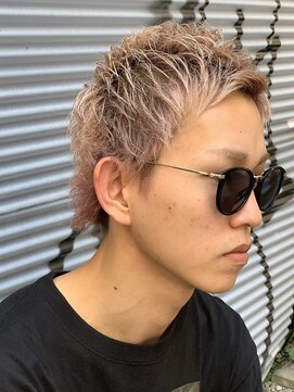 フリーク バーバーショップ 都島店(FREAK BARBER SHOP) ピンクアッシュショートウルフ