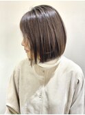 【FOLK】透明感グレージュ☆似合わせ切りっぱなしボブ♪