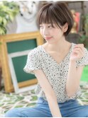 大人かわいいくすみカラー前下がりショートc4大宮20代30代40代