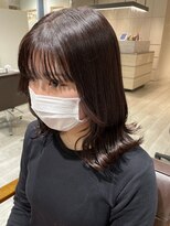 ヘアー ミッション 心斎橋店(hair Mission) 韓国ヘアー/ダークピンクミディ