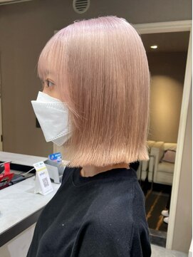 ベレーザ 渋谷(BELEZA) ba1691プラチナカラーホワイトミルクティーコリアンスタイルボブ