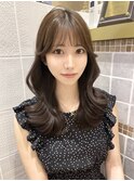 チョコレート 切りっぱなし イヤリングカラー 韓国ヘア 顔周り