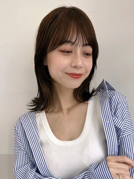 ポーチバイハニー オモテサンドウ(PORCH by HONEY omotesando) 大人可愛い20代30代40代小顔くびれボブ×ダークベージュ