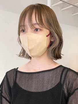 アイティーバイアルバム 松戸店(IT by ALBUM) インナーショート_グレーベージュレイヤーロング_ba461193