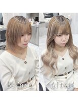 ホワイトベージュ#シールエクステ#韓国#グラデーション#大須