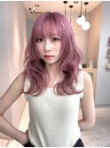 天神美容室×ブリーチ×ピンク×レイヤー