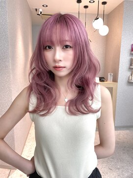 天神美容室 天神美容室×ブリーチ×ピンク×レイヤー