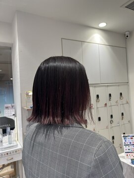 ケンジ 平塚 アネッタ(KENJE annetta) 外はねボブ☆ピンクグラデーションカラー