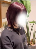 ワインレッド×エンドカラー