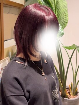 美容室 アイディー i-dee ワインレッド×エンドカラー