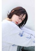 斜めバング愛され前髪サイドバング美髪大人可愛い