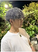 ツイストパーマ×ホワイトメッシュ