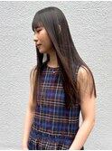 髪質改善縮毛矯正・ロング・ストレート・アッシュブラウン